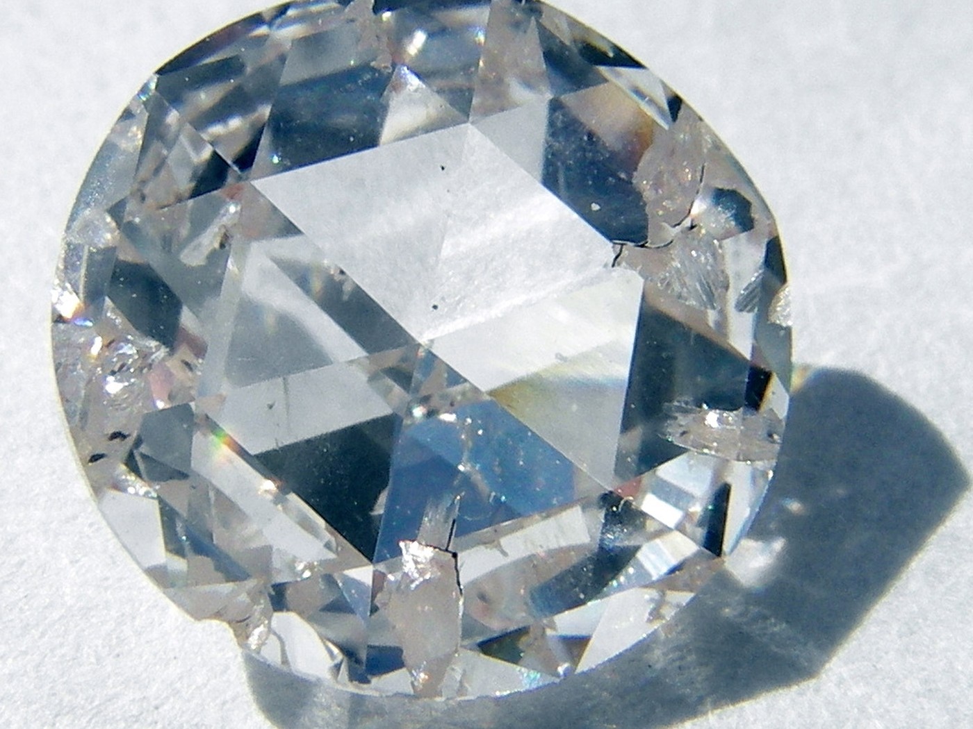 A rose cut laboratory grown diamond produced by Apollo Diamond using chemical vapor deposition. Photo by Steve Jurvetson, CC BY 2.0, via Wikimedia Commons.