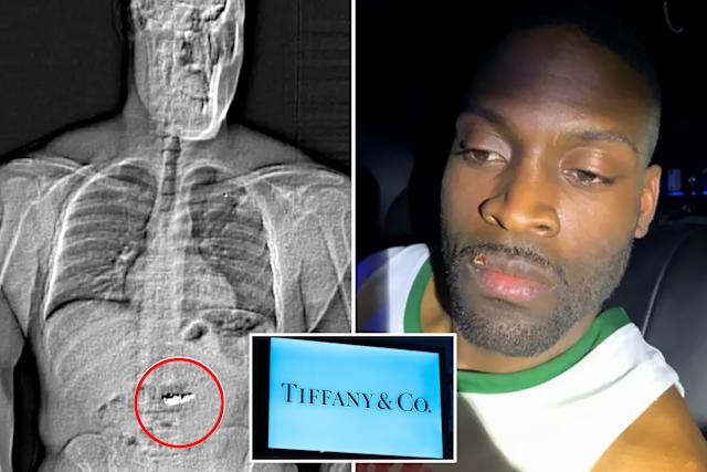 Supplied composite showing a body scan, Jaythan Gilder, and Tiffany evidence imagery