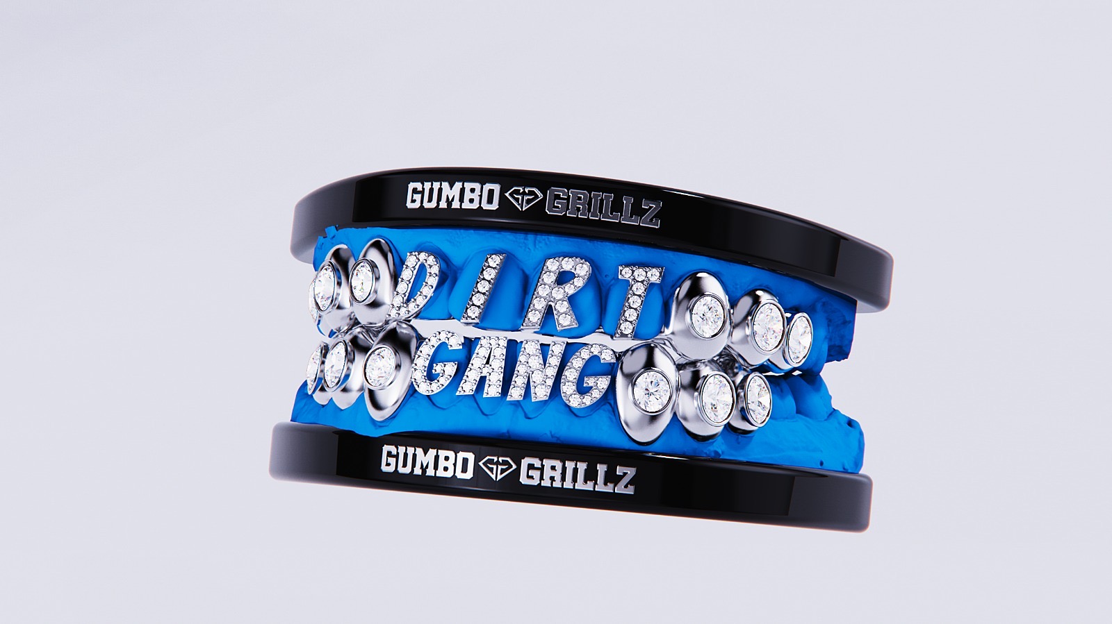 'DIRT GANG' diamond lettering β custom commission