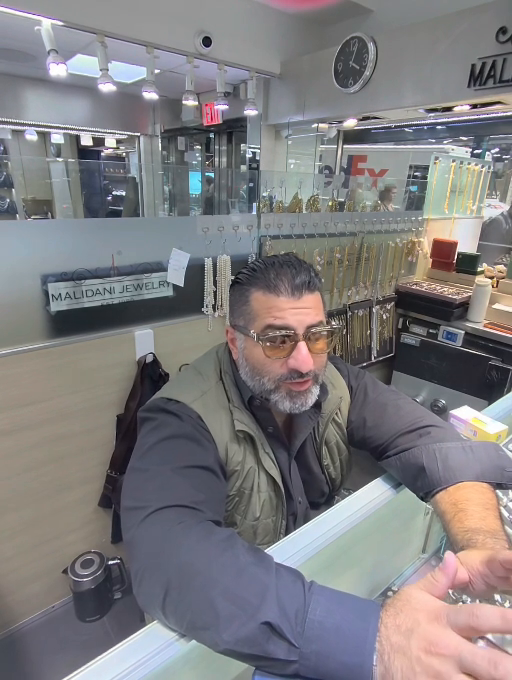Dave speaking inside Malidani Jewelry in New York’s Diamond District